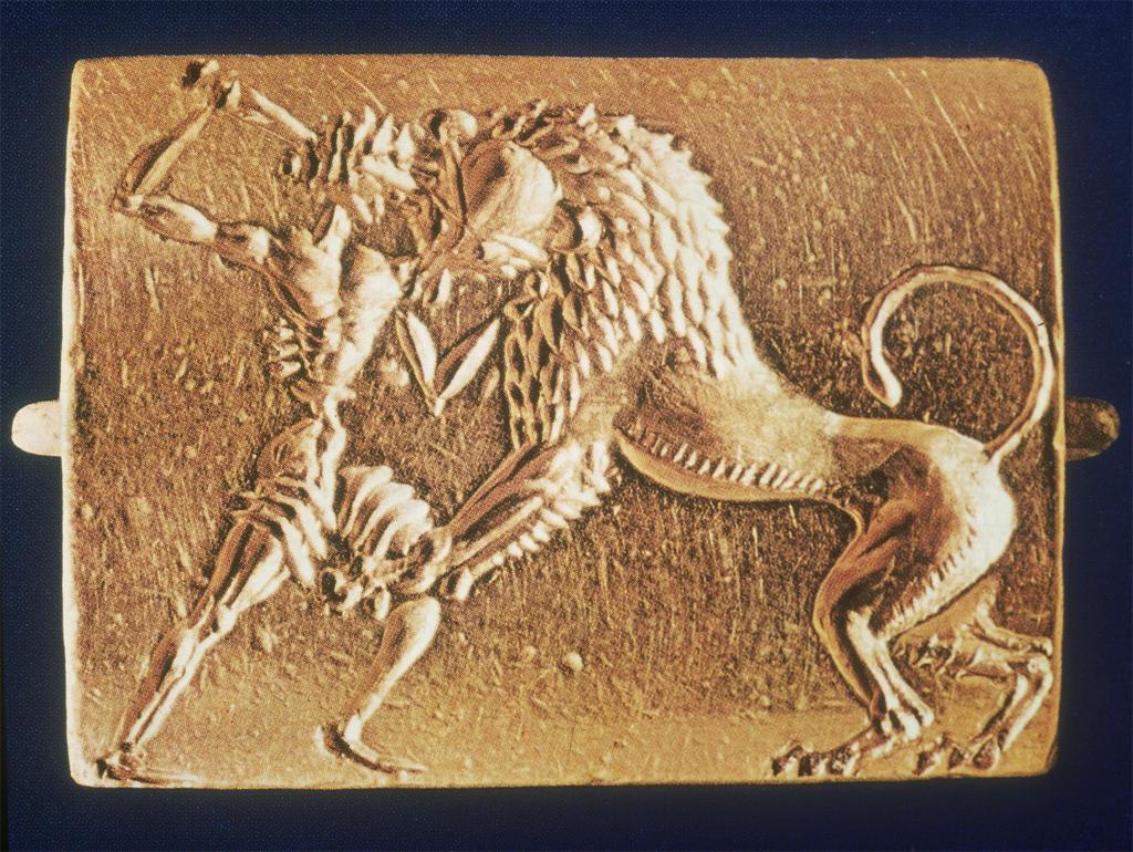 Mycenaean Lion Cushion-Seal, Grave Circle A, Shaft Grave III. Image from ARTstor. http://www.artstor.org/index.shtml